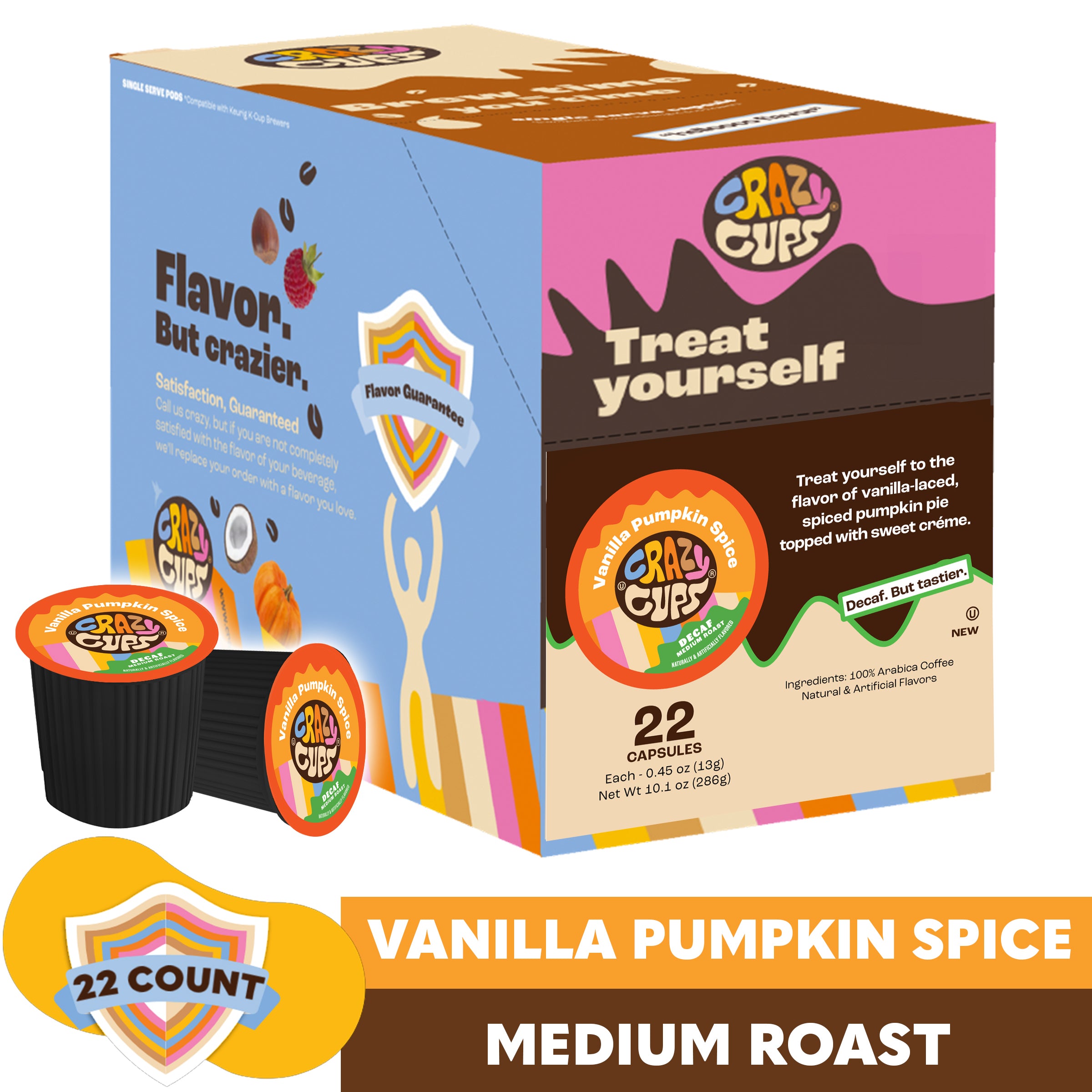 Decaf Pumpkin Coffee K Pods | Flavored Coffee | Crazy Cups