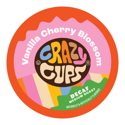 Crazy Cups Decaf Vanilla Cherry Blossom Flavored Coffee Pods 22 Pods