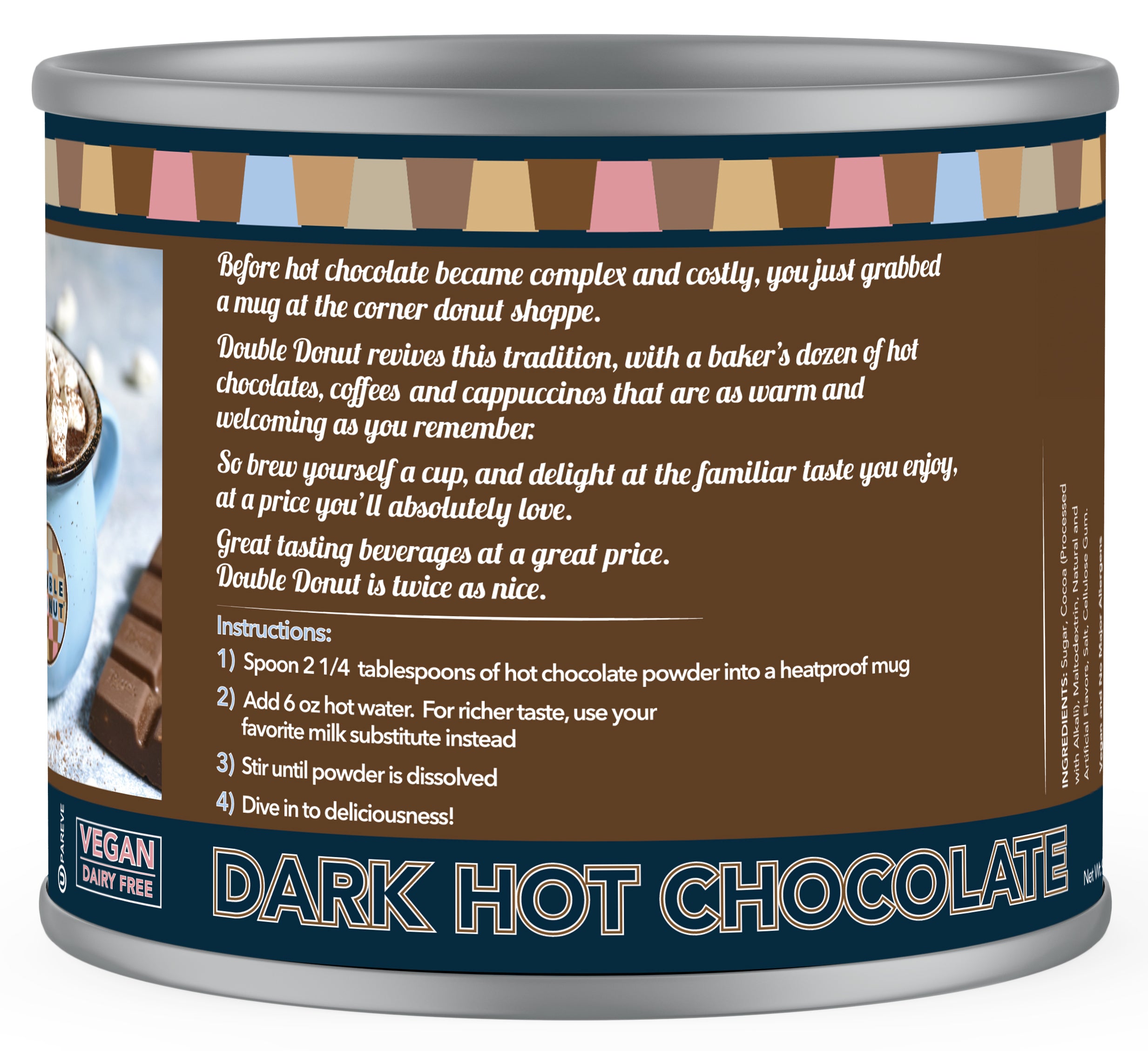 Vegan Dairy Free Dark Hot Chocolate Mix – Crazy Cups
