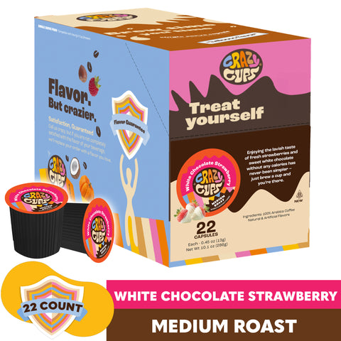 White Chocolate Strawberry Flavored Coffee Pods