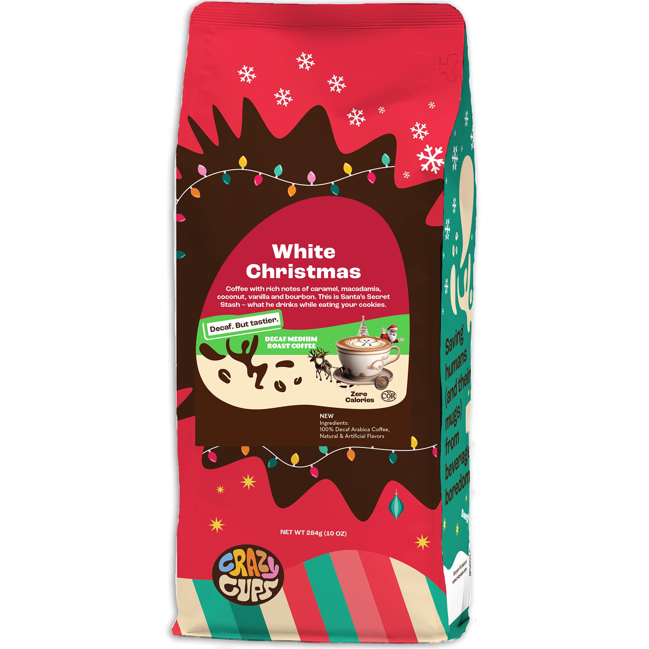 Decaf White Christmas Ground – Crazy Cups