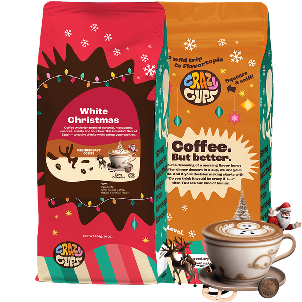 White Christmas Flavored Ground Coffee – Crazy Cups White Christmas Flavored Ground Coffee – Crazy Cups