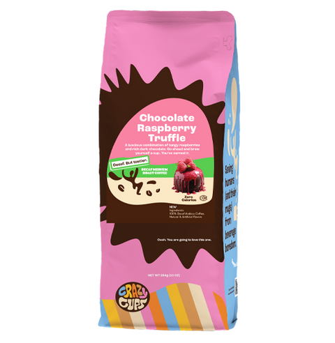 Decaf Chocolate Raspberry Truffle Flavored Ground Coffee