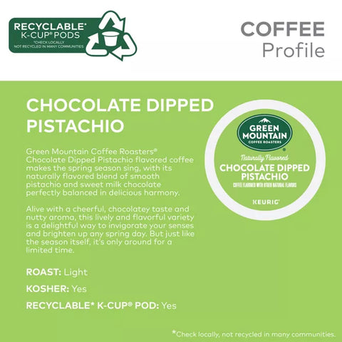 Green Mountain Coffee Roasters®  Chocolate Dipped Pistachio Coffee Pods