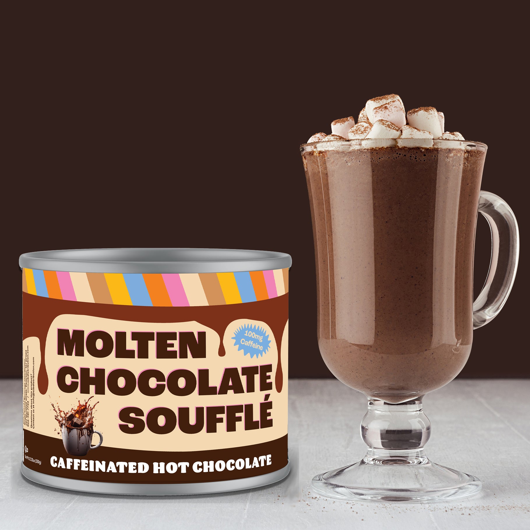 Molten Chocolate Souffle Caffeinated Hot Chocolate Mix – Crazy Cups