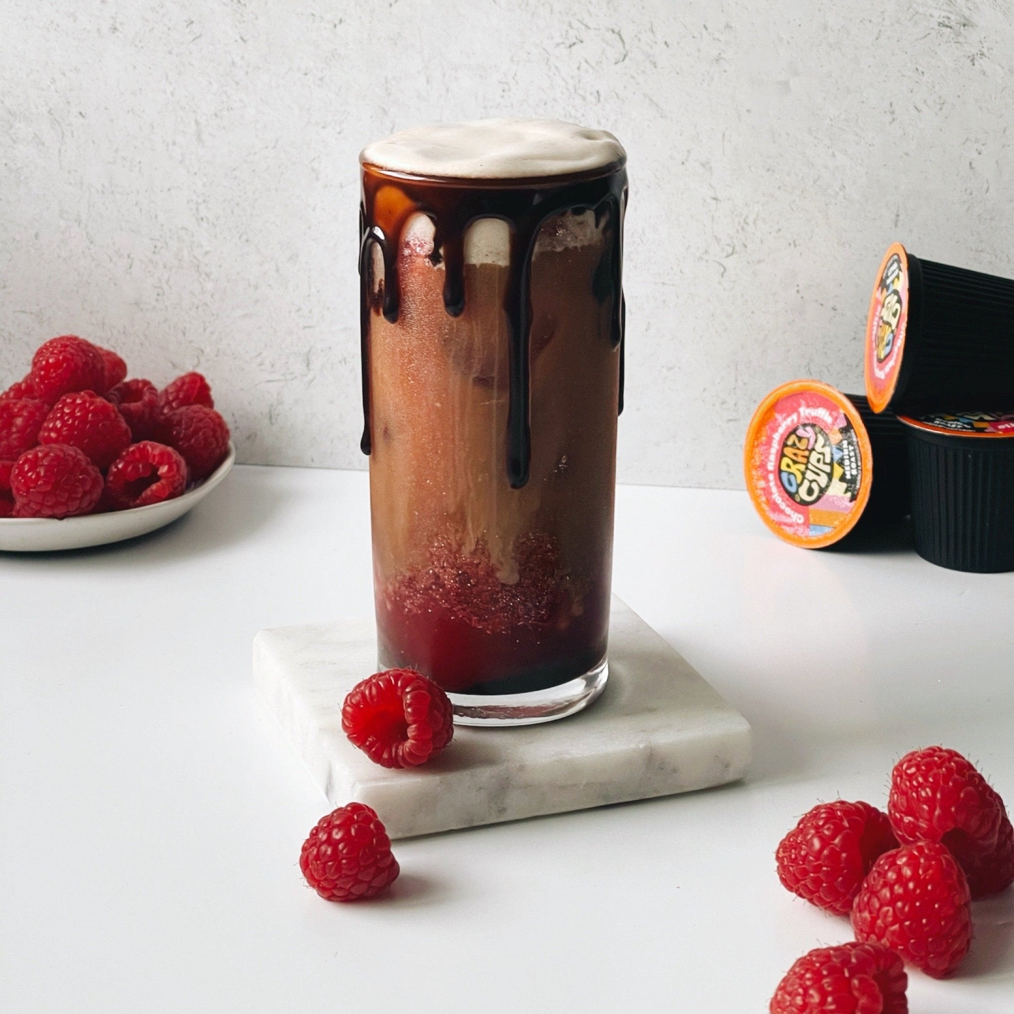 Decaf Chocolate Raspberry Truffle Coffee | Crazy Cups