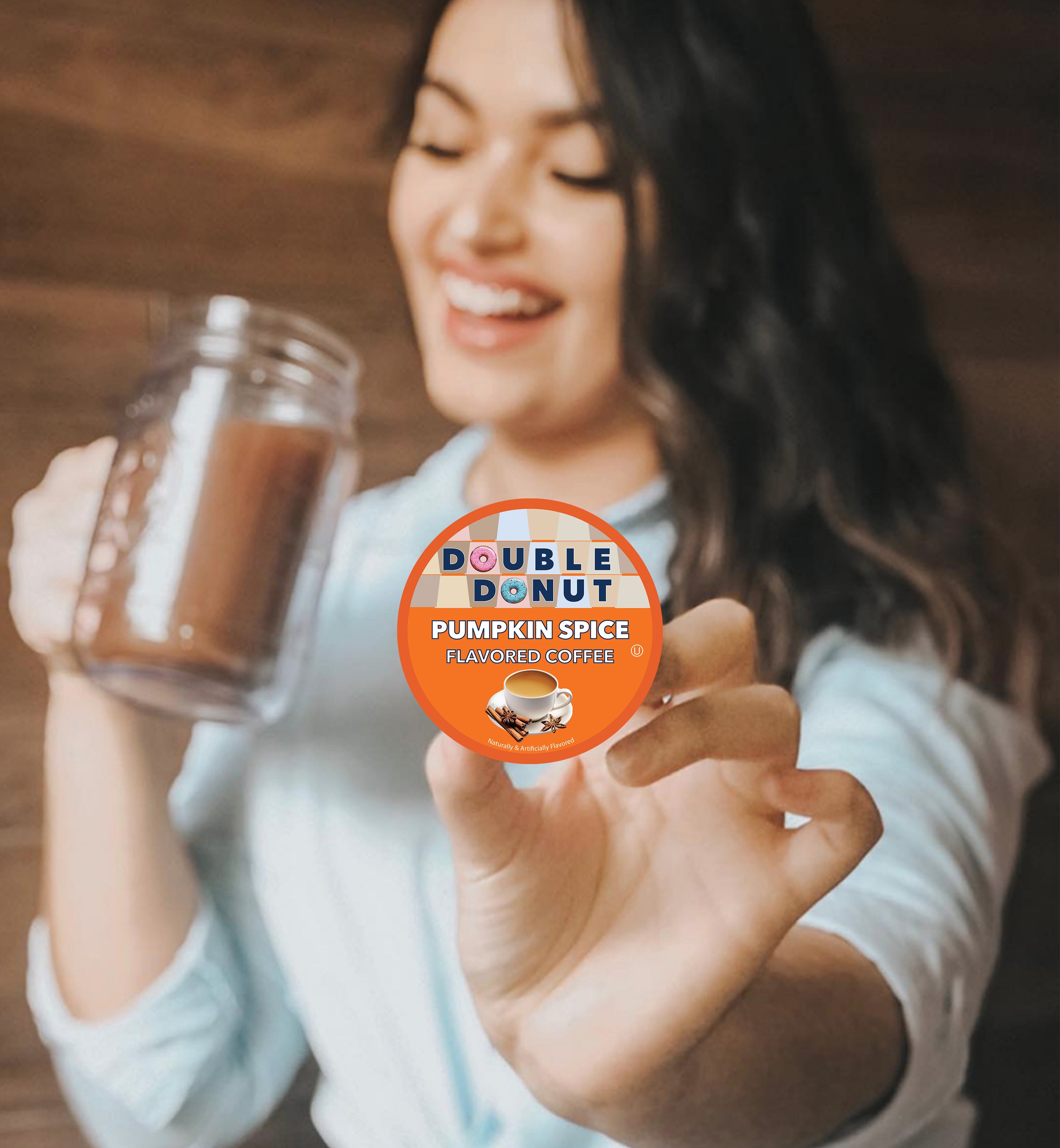 Double Donut Pumpkin Pie Flavored Coffee Coffee Pods for Keurig K